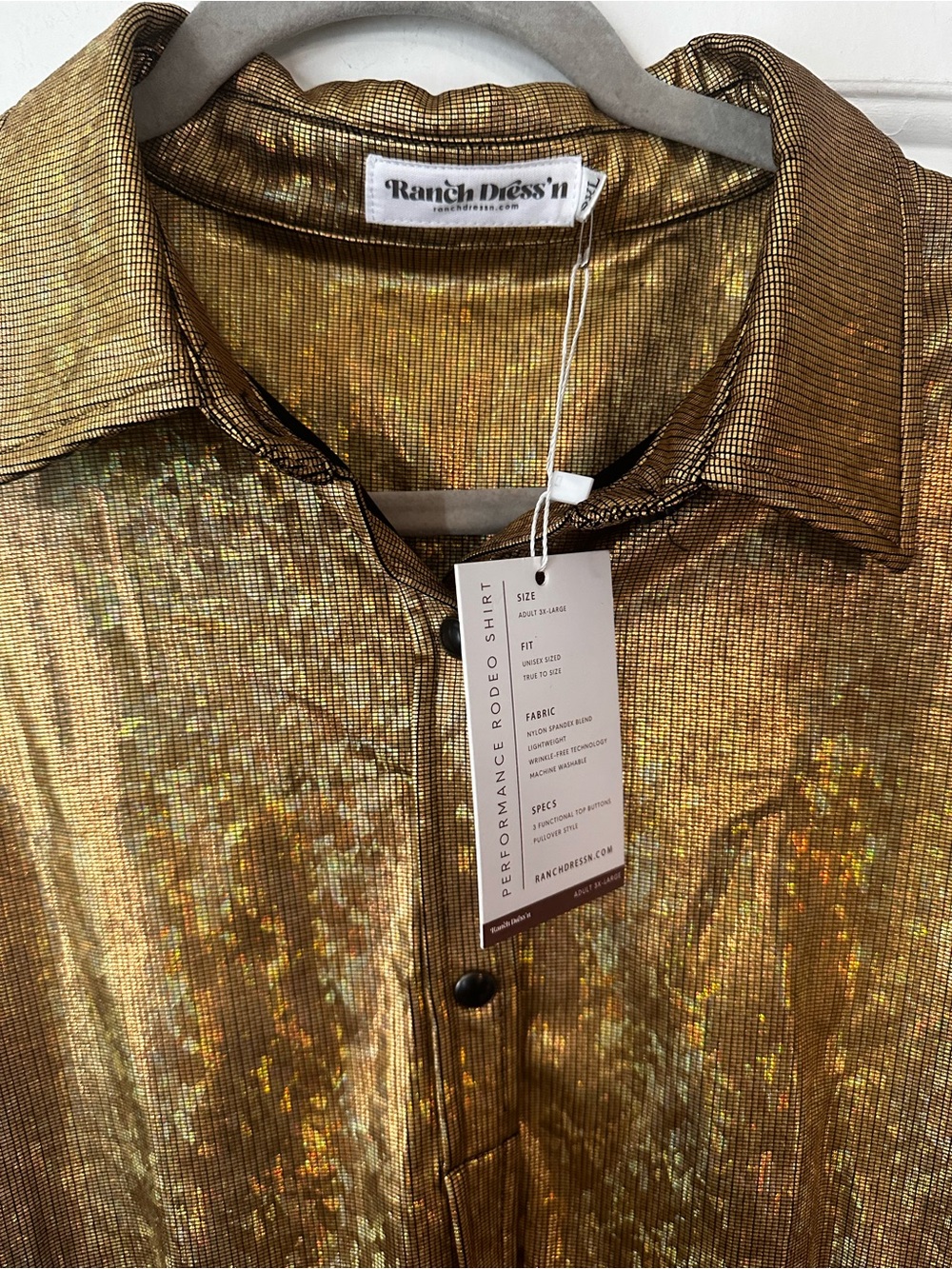 Ranch Dress’n SONORA SPARKLE PERFORMANCE RODEO SHIRT- 3XL - Picture 3 of 8